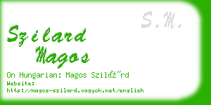 szilard magos business card